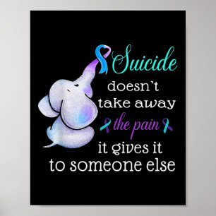 Olifant Zelfmoord Pijn Semicolon Zelfmoordpreventi Poster