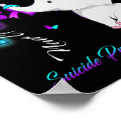 Olifant Zelfmoord Preventie Bewustzijn - Ribbon GI Poster (Hoek)