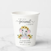 Olifant Zonnebloemen Baby Meisje Douche Papieren Bekers (Voorkant)
