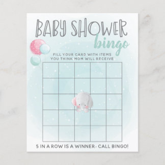 Olifanten Ballonnen Baby Shower Bingo Spel