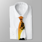 Olifanten bij zonsondergang stropdas (Gebonden)