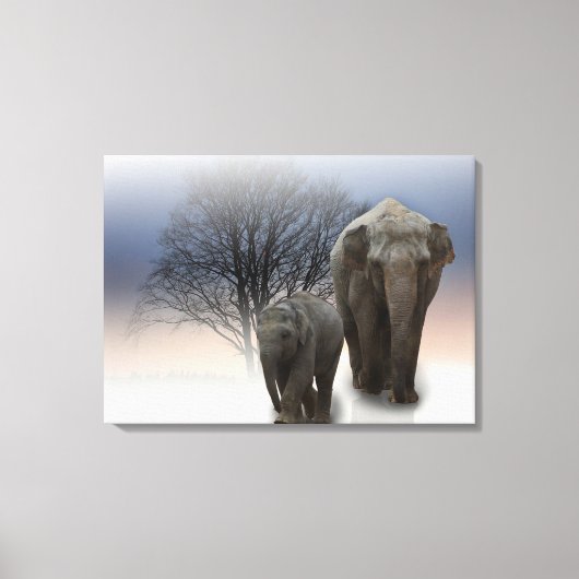 Olifanten Canvas Afdruk (Voorkant)