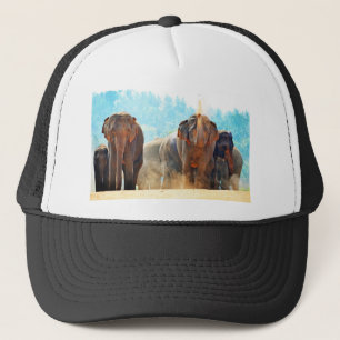 Olifanten Dieren Safari Bestemming Vrede Liefde Trucker Pet