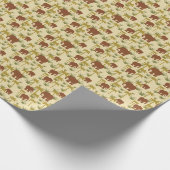 Olifanten en palmen in camouflage cadeaupapier (Hoek)