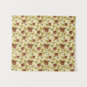 Olifanten en palmen in camouflage wandkleed (Voorkant (horizontaal))