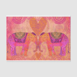 Olifanten in de liefde tissuepapier