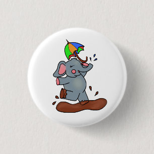 Olifanten krijgen grote vuile voeten Button