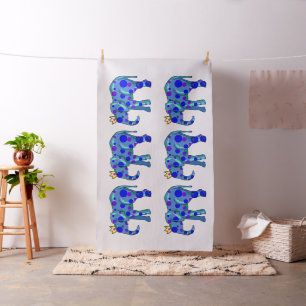 Olifanten met pooldots en een Fancy kroonweefsel Stof