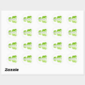 Olifanten met reflectie ronde sticker (Vel)