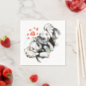 Olifanten Paar Liefde Servetten -  (Insitu)