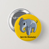 Olifanten Ronde Button 5,7 Cm (Voorkant /achterkant)