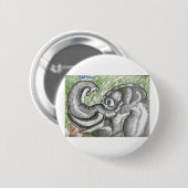 olifanten ronde button 5,7 cm (Voorkant /achterkant)