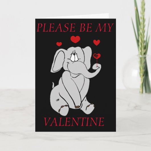 OLIFANTEN VALENTIJN WENSKAART FEESTDAGEN KAART (Voorkant)