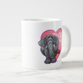 Olifanten Valentijnsdag Extra Grote Mok (Voorkant rechts)