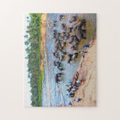 Olifanten van Sri Lanka. Legpuzzel (Verticaal)