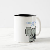 Olifanten zijn kool tweekleurige koffiemok (Voorkant rechts)