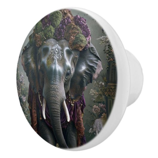 olifantenbloesem keramische knop (Rechts)