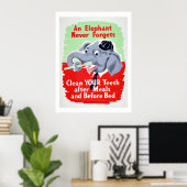  olifantenborstel uw Poster (Thuiskantoor)