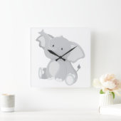 olifantencutie vierkante klok (Huis)