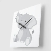 olifantencutie vierkante klok (Hoek)