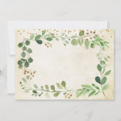 Olifantengeslacht onthult Invitation Greenery Kaart (Achterkant)