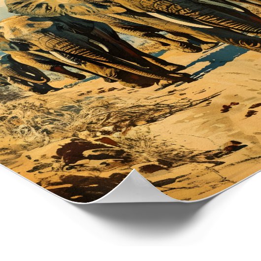 Olifantenkudde  poster (Hoek)