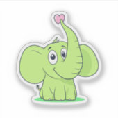 olifantenliefde sticker (Voorkant)