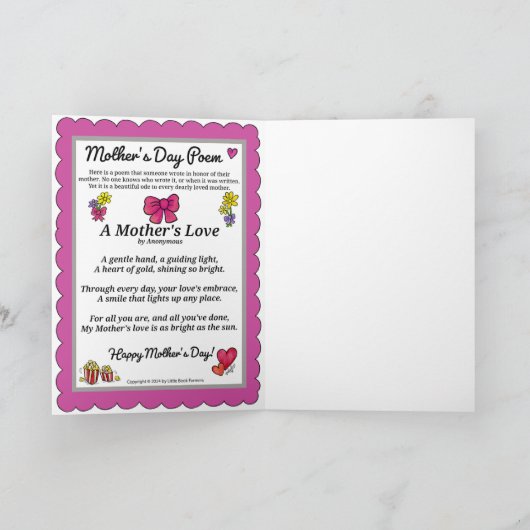 Olifantenmoeder en -dochter Moederdag Kaart (Binnen)