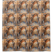 olifantenpatroon douchegordijn (Voorkant)