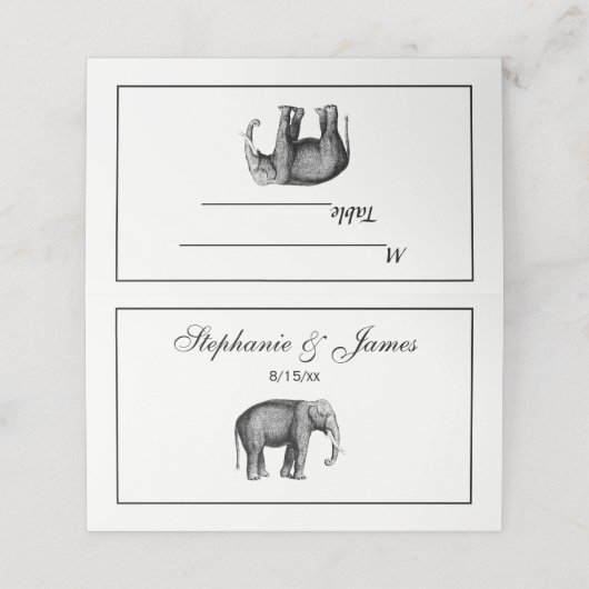 olifantentekening (Buitenkant ongevouwen)