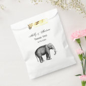  olifantentekening bedankzakje (Gezegeld)