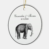  olifantentekening keramisch ornament (Links)