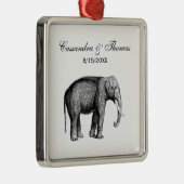  olifantentekening metalen ornament (Rechts)