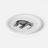  olifantentekening papieren bordje (Gekanteld)