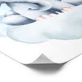 Olifantenwolk kinderkamerposter voor kinderen kame poster (Hoek)