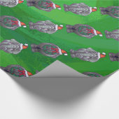 Olifantskoppen en staarten Patroon Kerstmis Cadeaupapier (Hoek)