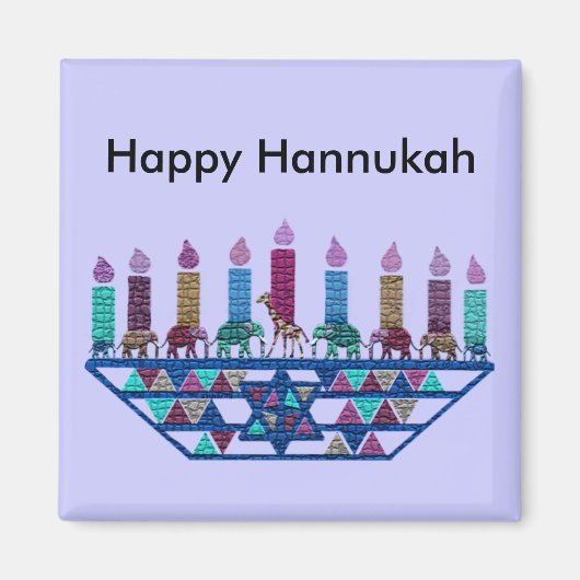 Olifantster Menorah Magneten (Voorkant)