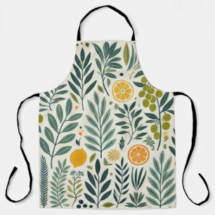 Olijf & Citrus Print Schort