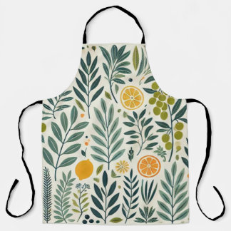 Olijf & Citrus Print Schort