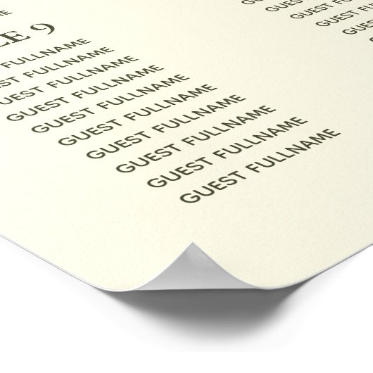 Olijf Elegant Mystiek Tarot Bruiloft Zitkaarten Poster (Hoek)