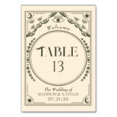 Olijf Elegante Mystieke Tarot bruiloft Kaart (Achterkant)