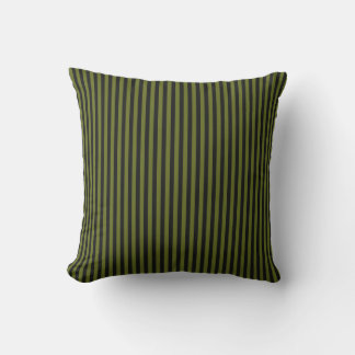 olijf- en houtskool pinstripes kussen