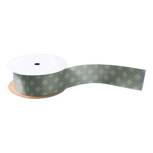 Olijf- en Sage Green Diamond-vormen Lint (Spoel)