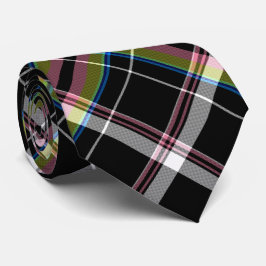 Olijf en zwart Tartanpatroon Stropdas