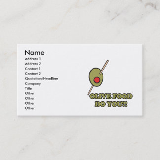 olijf eten visitekaartje