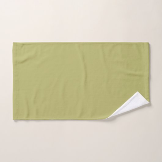 Olijf groene vaste kleur bad handdoek (Handdoek)