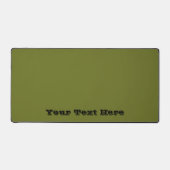 Olijf groene vaste kleur bureaumat (Voorkant)