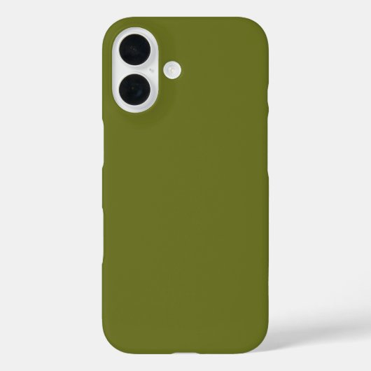 Olijf groene vaste kleur Case-Mate iPhone case (Achterkant)