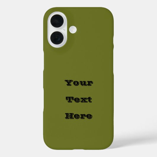 Olijf groene vaste kleur Case-Mate iPhone case (Achterkant)