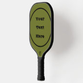 Olijf groene vaste kleur pickleball paddle (Links)